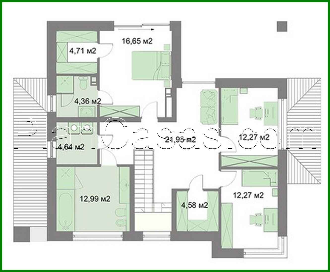 426. Two-story house with a common lounge on the second floor