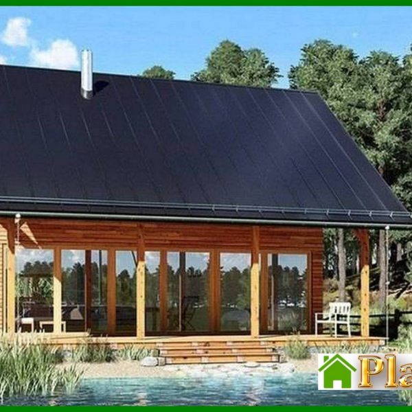 430. Country house decorated with wood