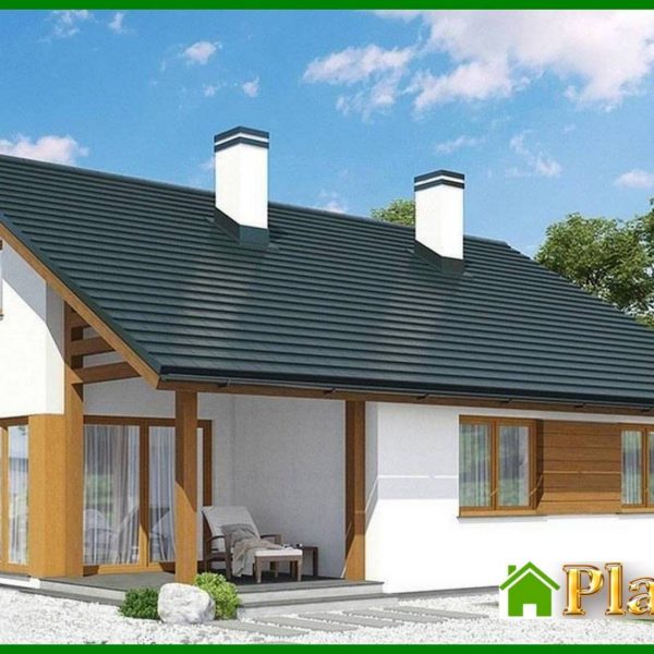 434. Modern house with an attic and a garage