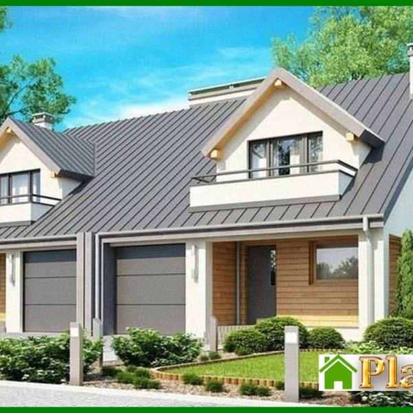 437. The project of an inexpensive cottage for two families