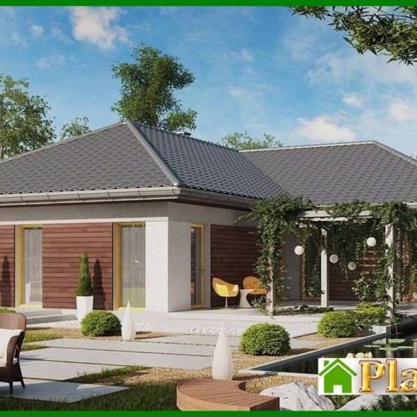 468. One-storey house project with a large terrace