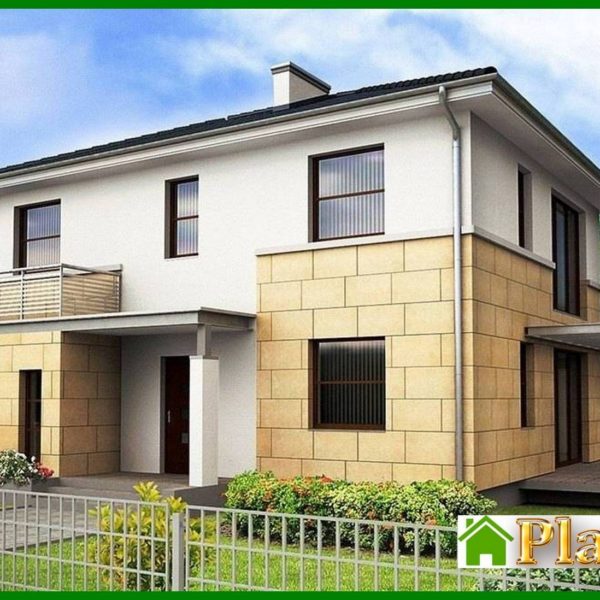 470. The project of a modern two-story house of simple construction