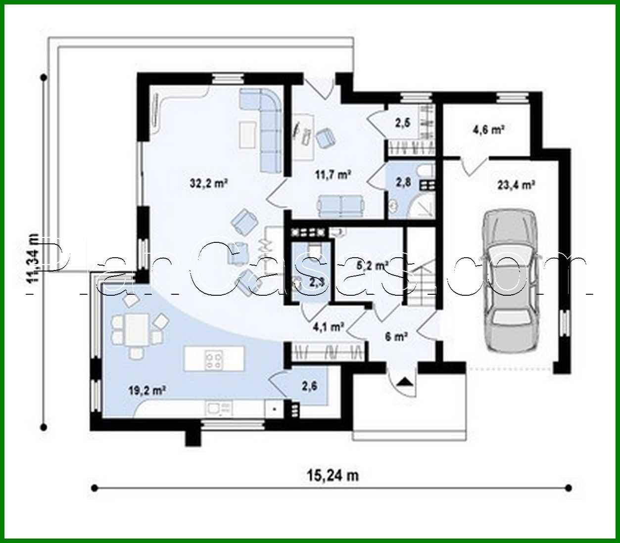 474. Project of a cottage with an office and a garage
