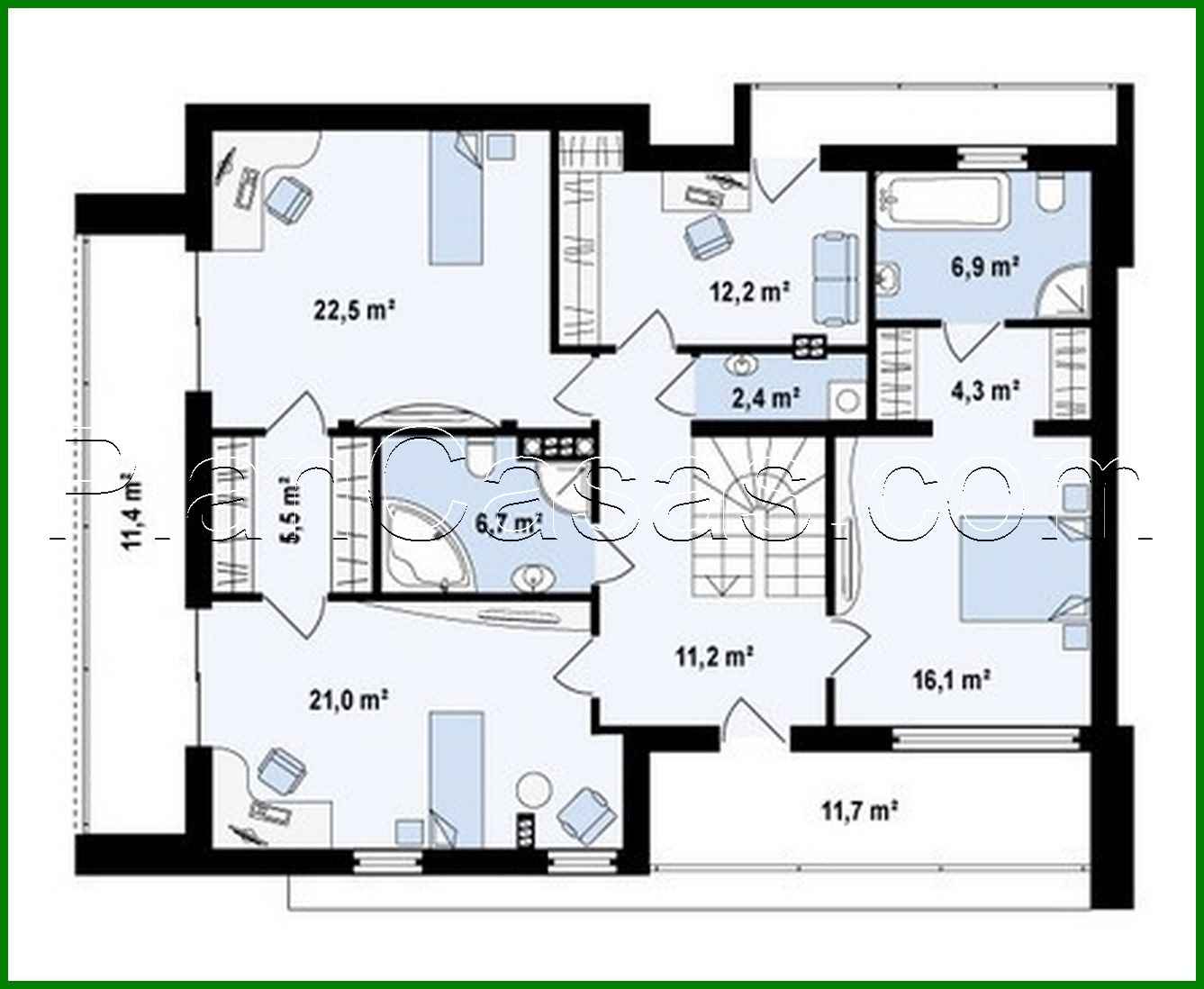 474. Project of a cottage with an office and a garage