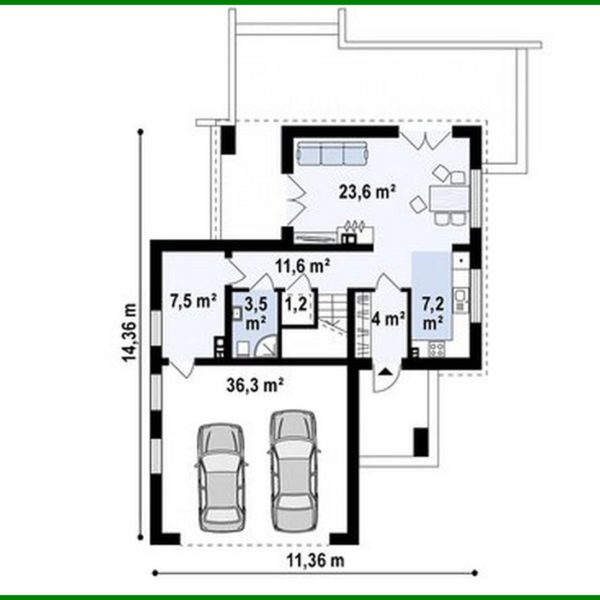1003. Modern compact two-story mansion of 150 m2