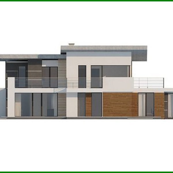 1005. Modern two-story mansion with a terrace on the second floor