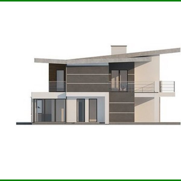 1005. Modern two-story mansion with a terrace on the second floor