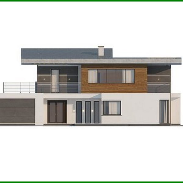 1005. Modern two-story mansion with a terrace on the second floor