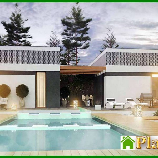 1007. Modern house with a comfortable patio