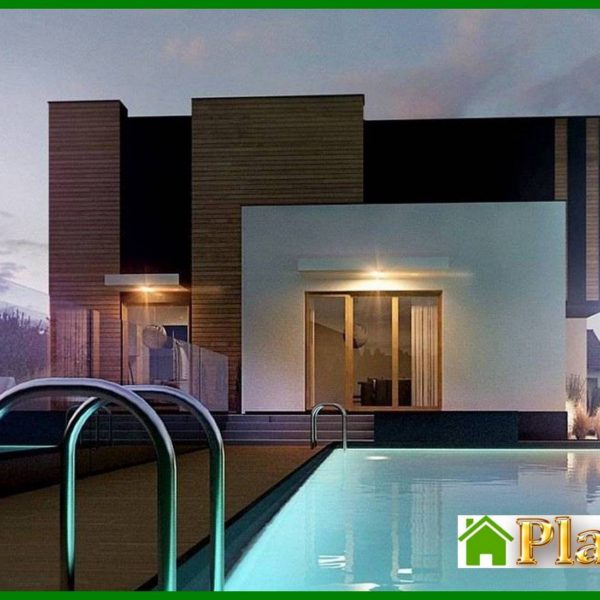 1008. Project of a modern mansion with two kitchens