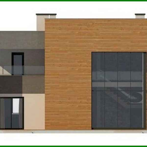 1009. The project of a chic modern two-story mansion with a second light