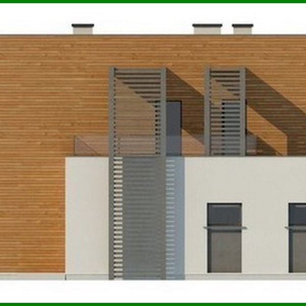 1009. The project of a chic modern two-story mansion with a second light