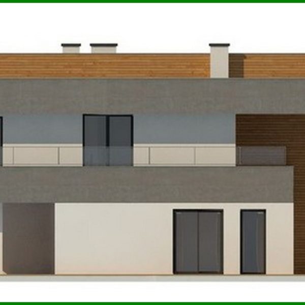 1009. The project of a chic modern two-story mansion with a second light