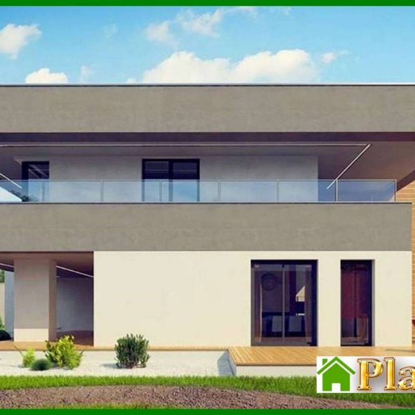 1009. The project of a chic modern two-story mansion with a second light