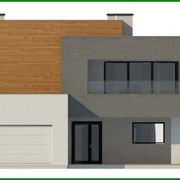 1009. The project of a chic modern two-story mansion with a second light