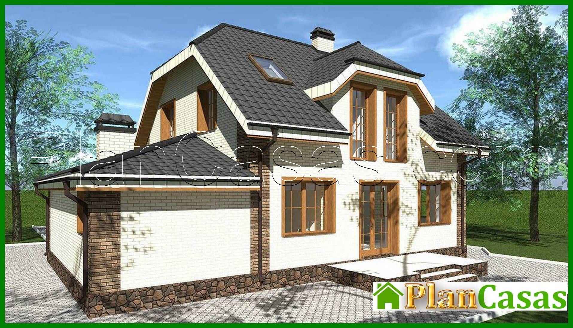 509. Amazing two-story house with bay window and built-in garage