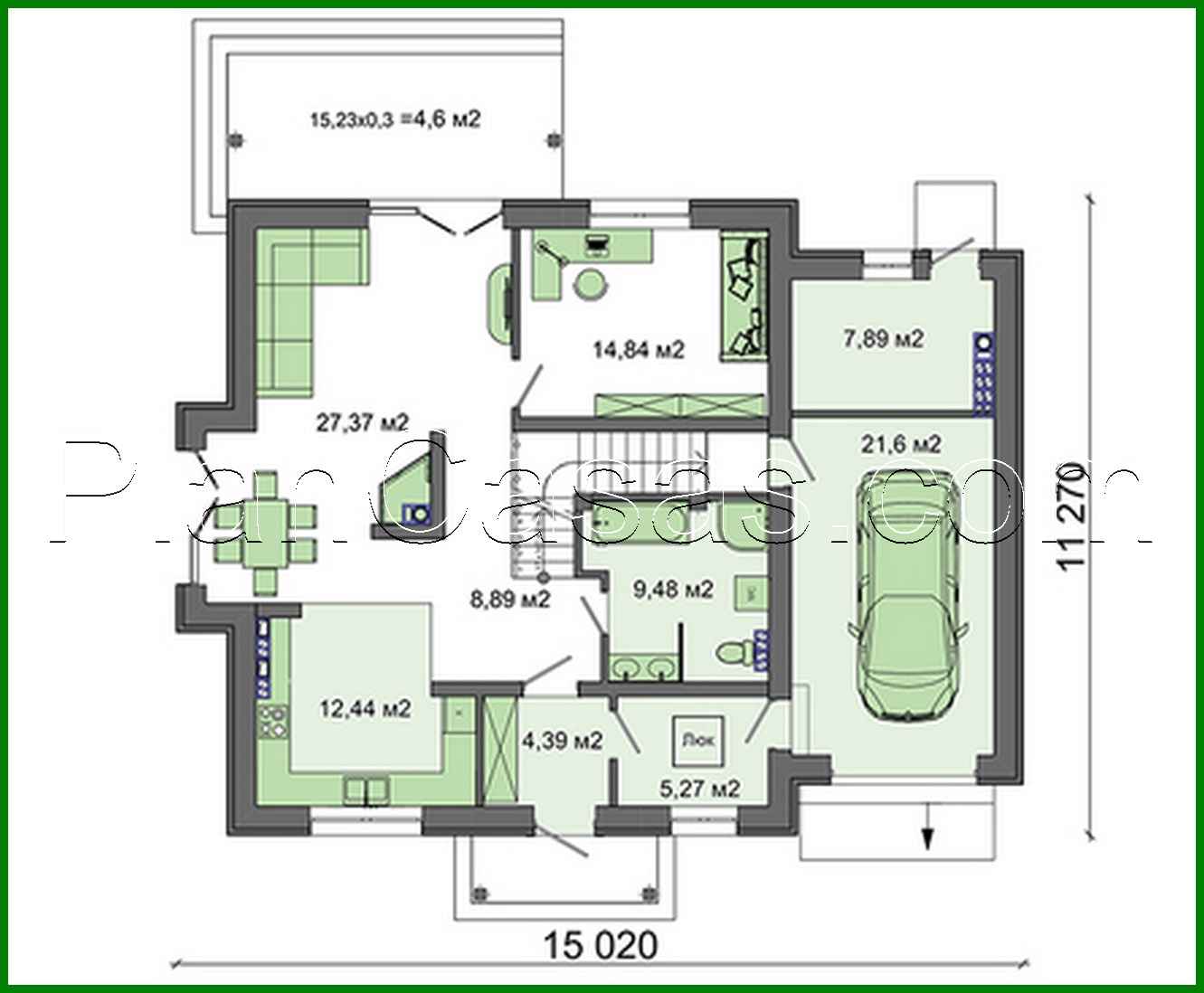 512. Project of a colorful attic house filled with sun