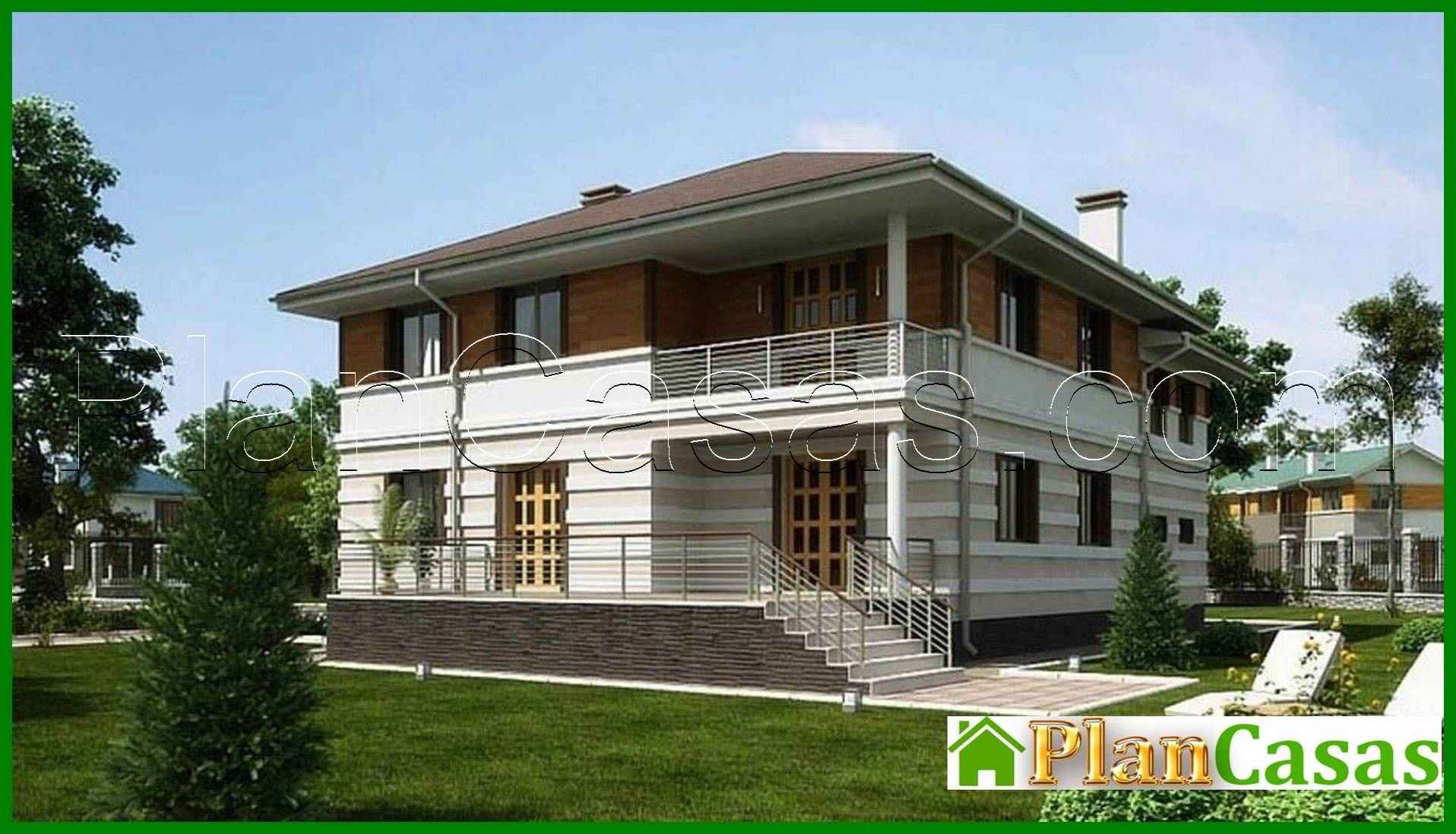 514. Architectural project of a country mansion with a terrace