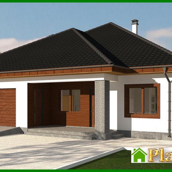 515. The project of an elegant one-story house with a spacious garage