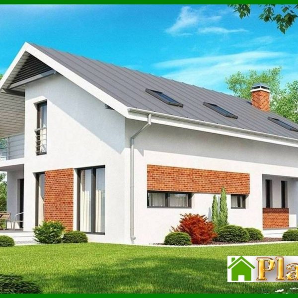 523. Cottage project with built-in garage and 2 bedrooms