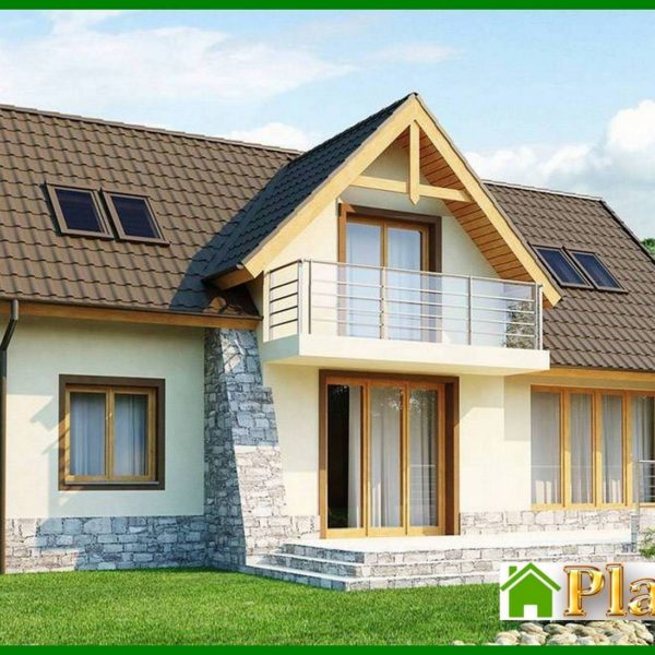 526. House project with a garage for two cars and a terrace