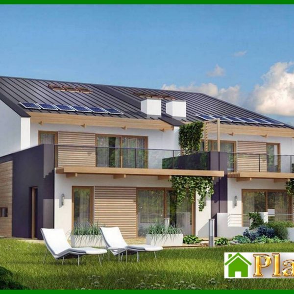 529. Modern stylish two-family house with spacious balconies on the second floor