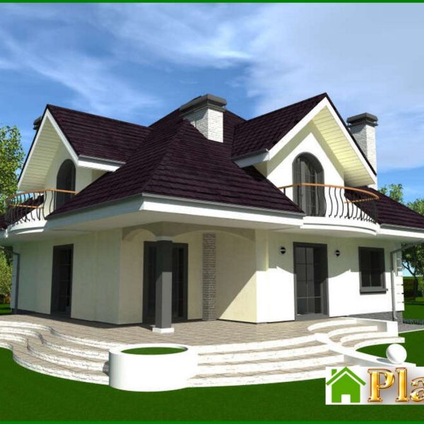 541. The project of a modern cottage with an area of ​​316 square meters m with ground floor