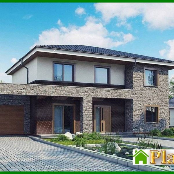 552. Project of a classic two-story house with modern details