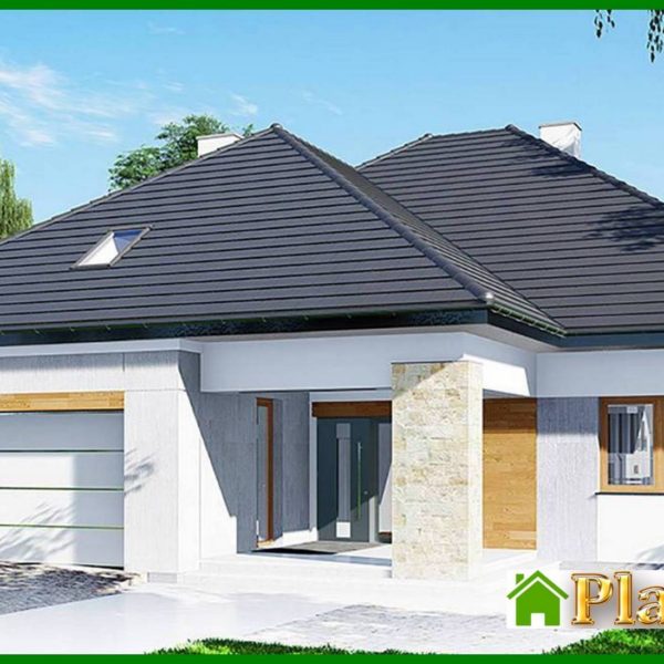 564. House project with exposed frontal garage