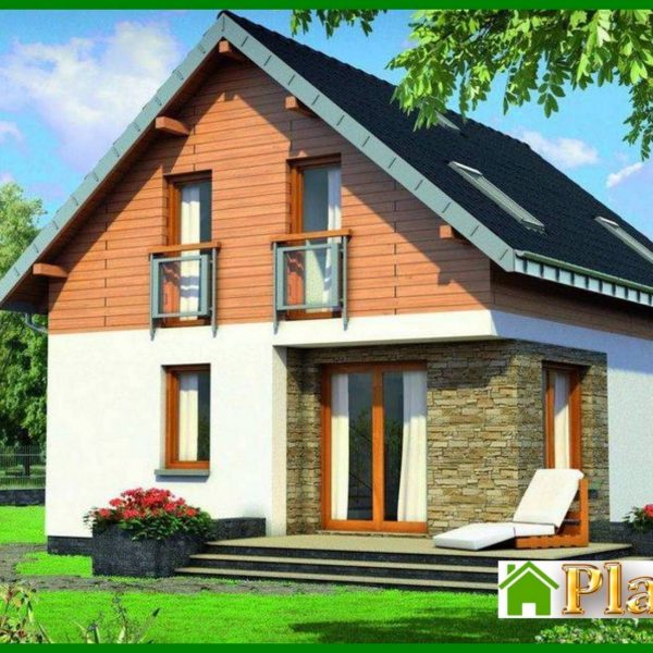 571. Attic cottage with dimensions 8 to 8