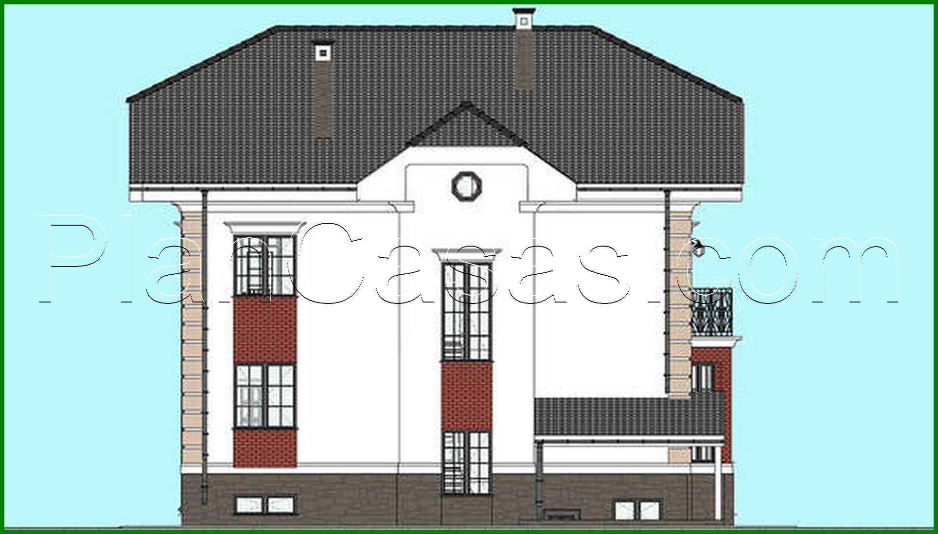 581. Plan of a beautiful two-story house with an area of 322 square meters. m with ground floor