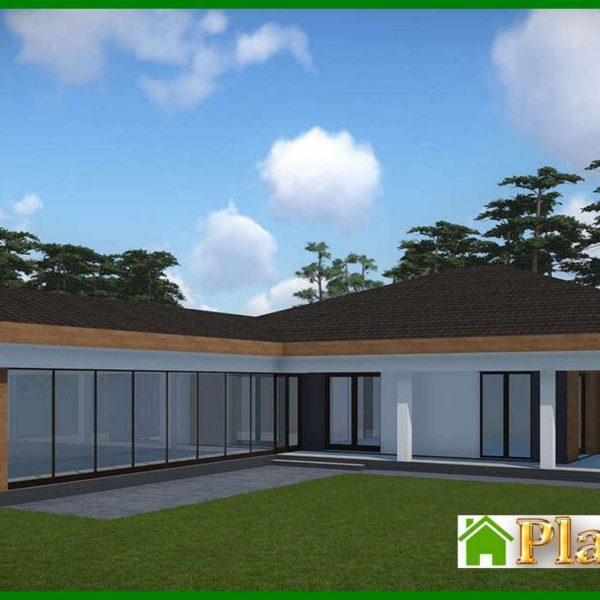 582. Architectural project of a house on several blocks