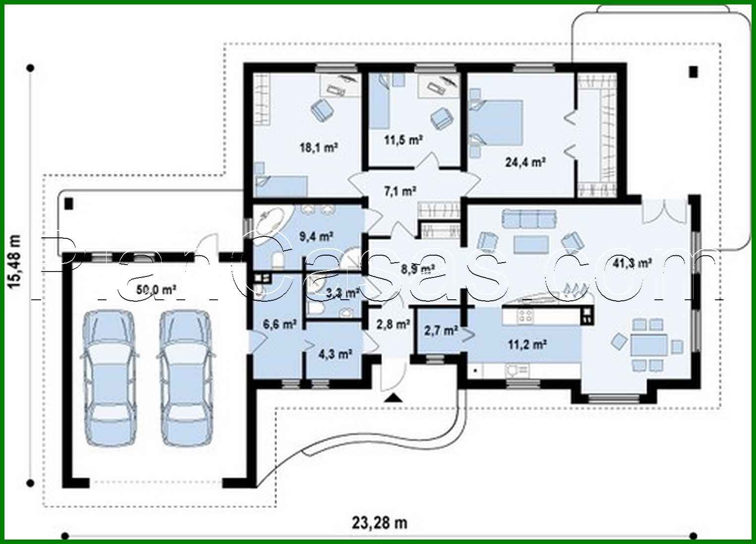 609. House project with a garage for two cars