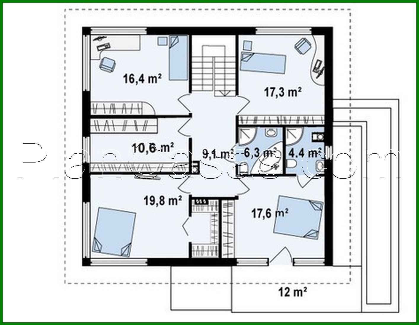 618. House project with a terrace above the garage