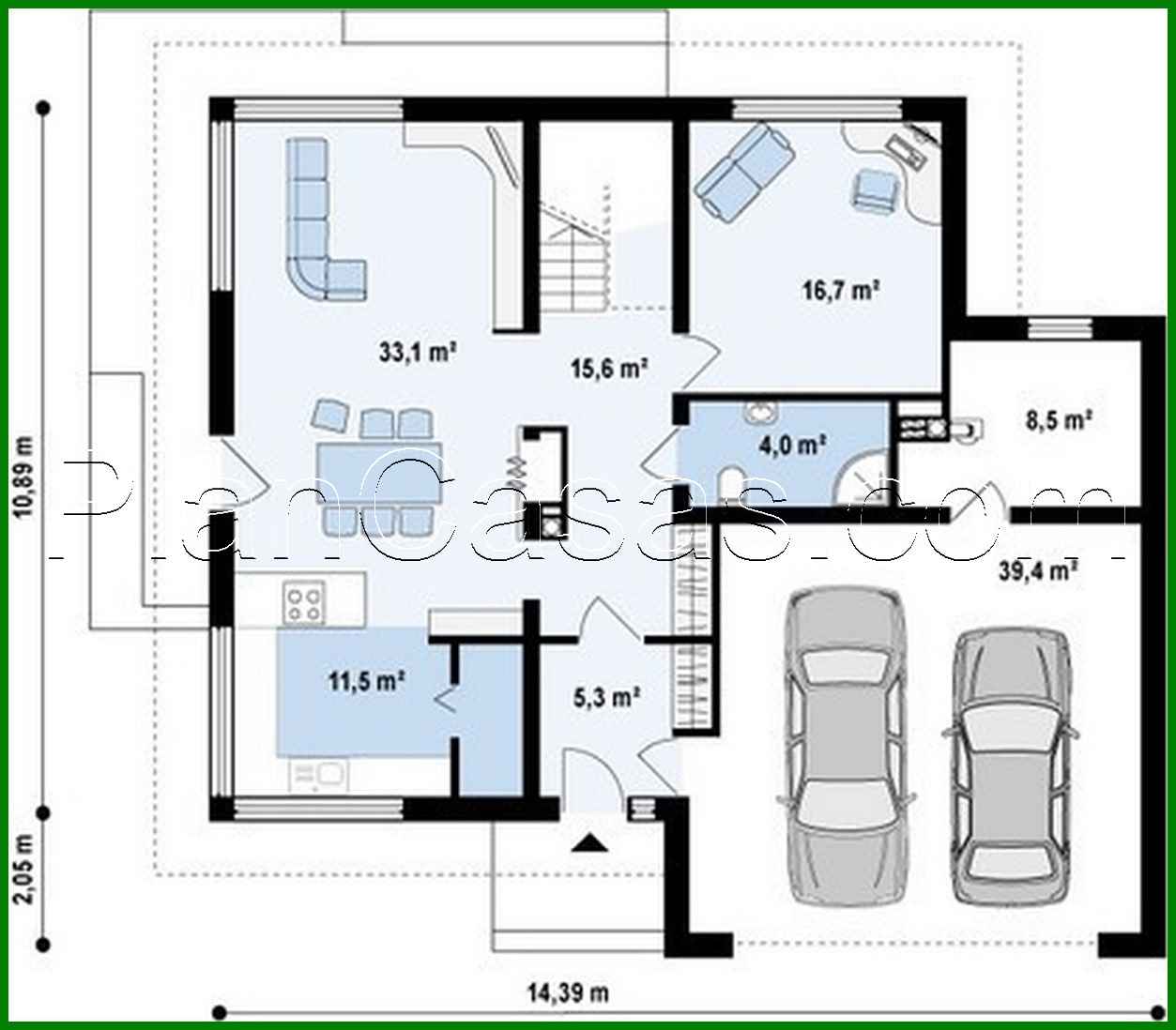 618. House project with a terrace above the garage