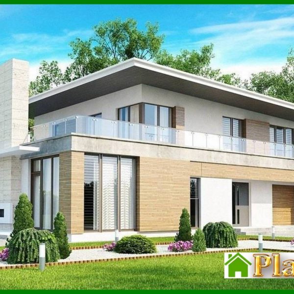 638. Project of a modern stylish cottage with a flat roof 638. Project of a modern stylish cottage with a flat roof