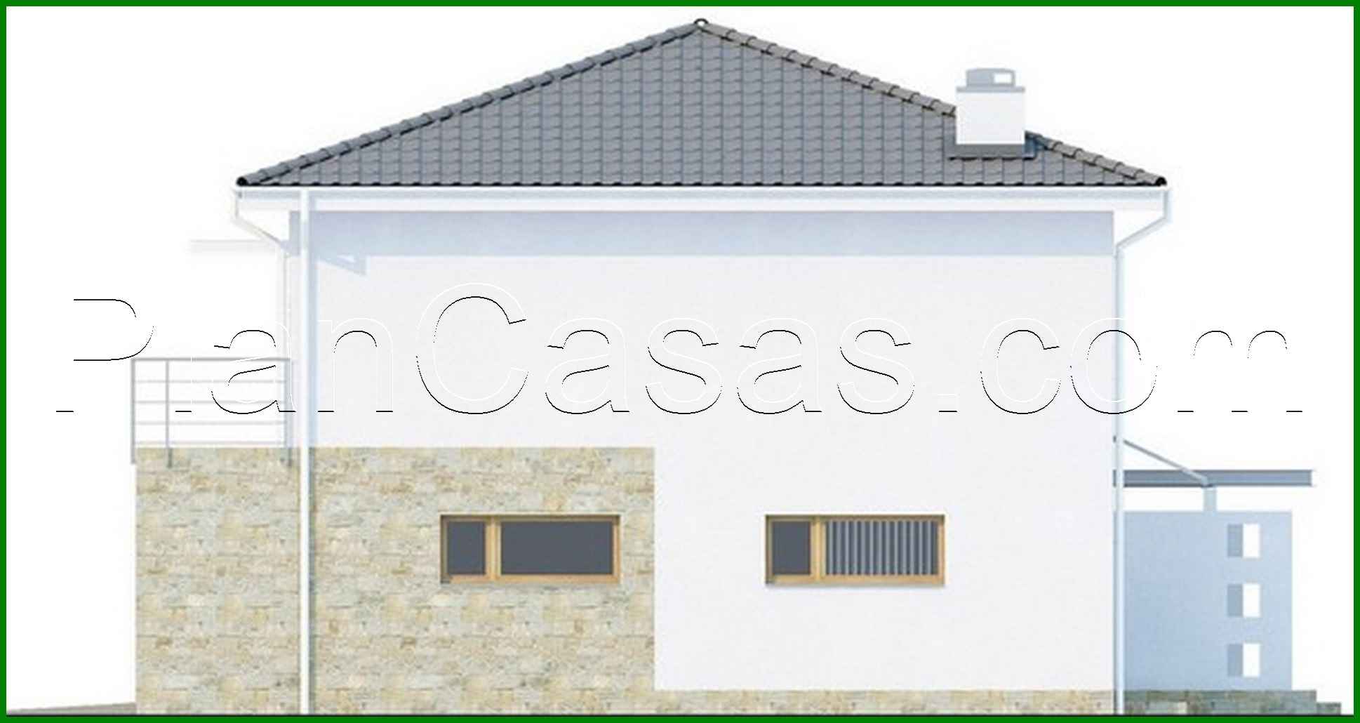 640. The project of a two-story cottage with a garage for one car