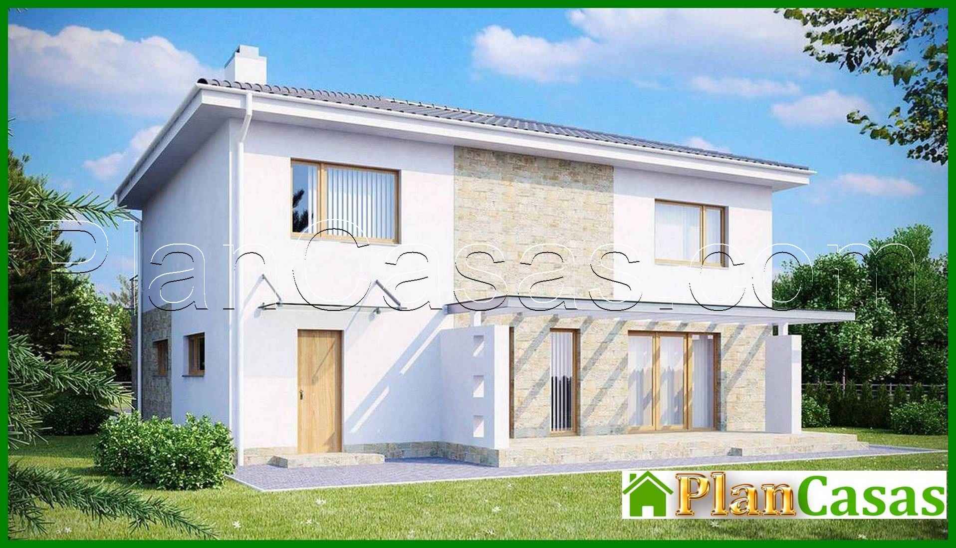 640. The project of a two-story cottage with a garage for one car