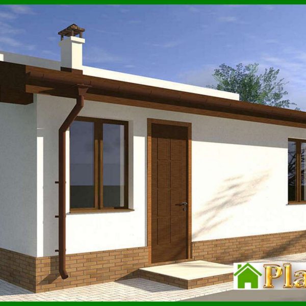 658. The project of a car garage with an area of 38 square meters. m