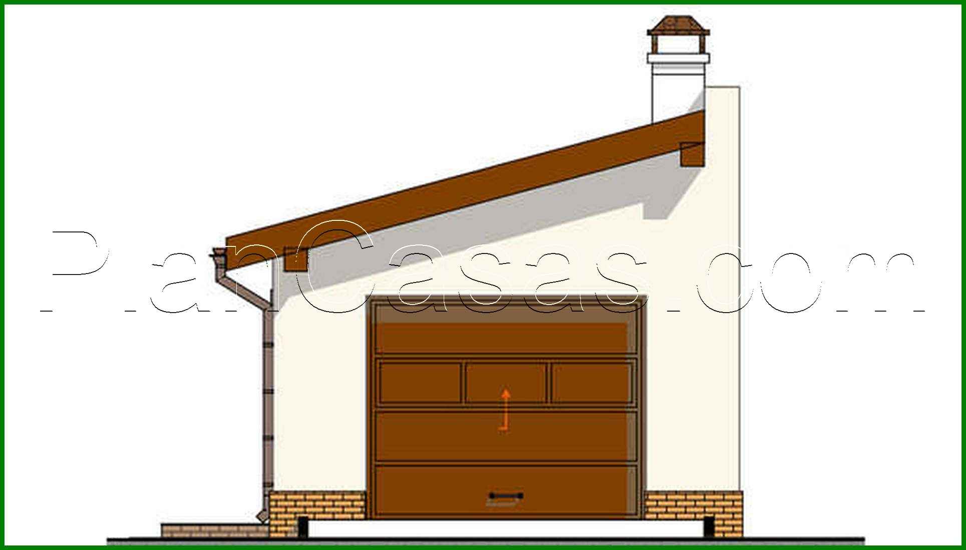 658. The project of a car garage with an area of 38 square meters. m
