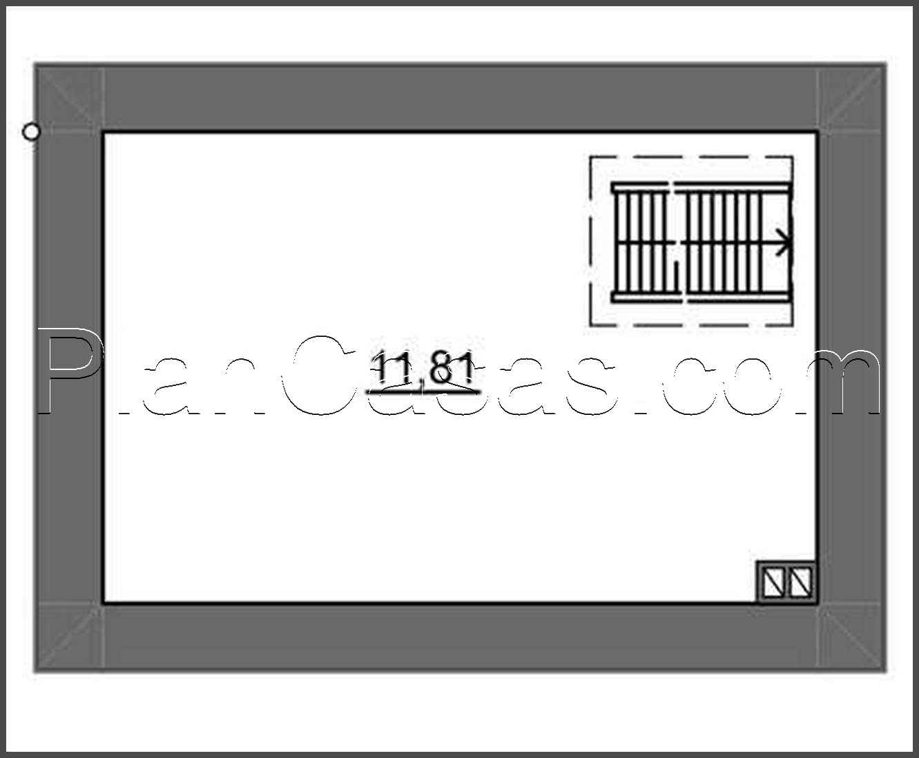 658. The project of a car garage with an area of 38 square meters. m