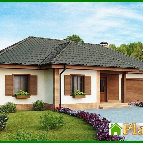 668. Spacious one-story cottage with a garage for two cars 668. Spacious one-story cottage with a garage for two cars