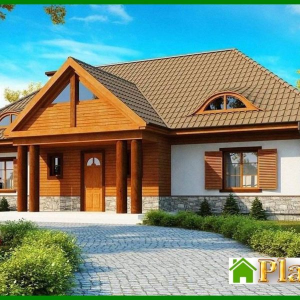 679. Retro style house project with four-pitched roof 679. Retro style house project with four-pitched roof