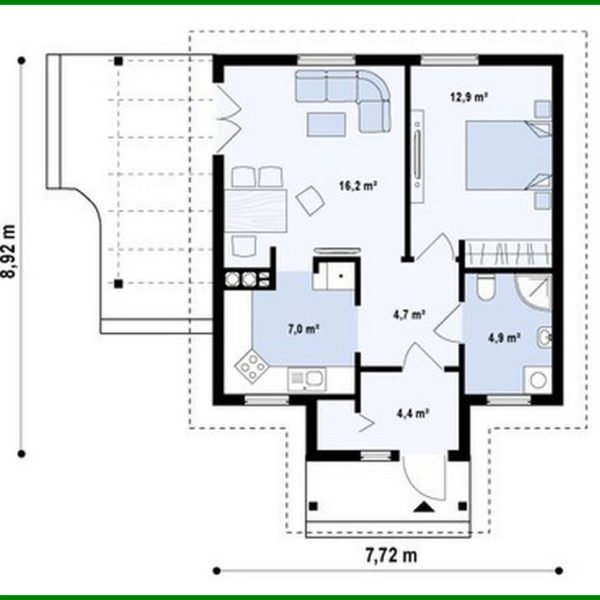 695. Small house 50 m2