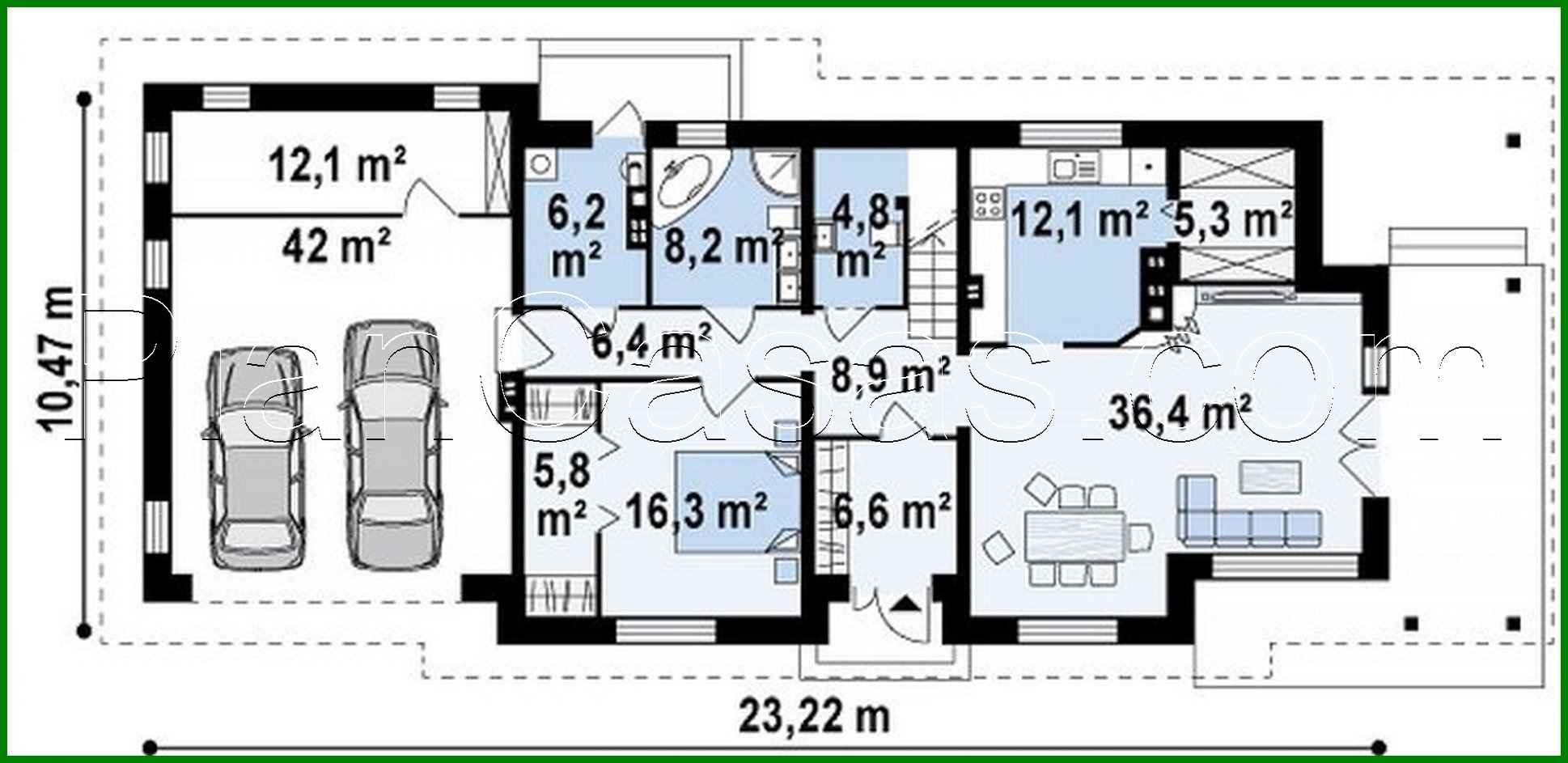 696. Manor project with side terrace
