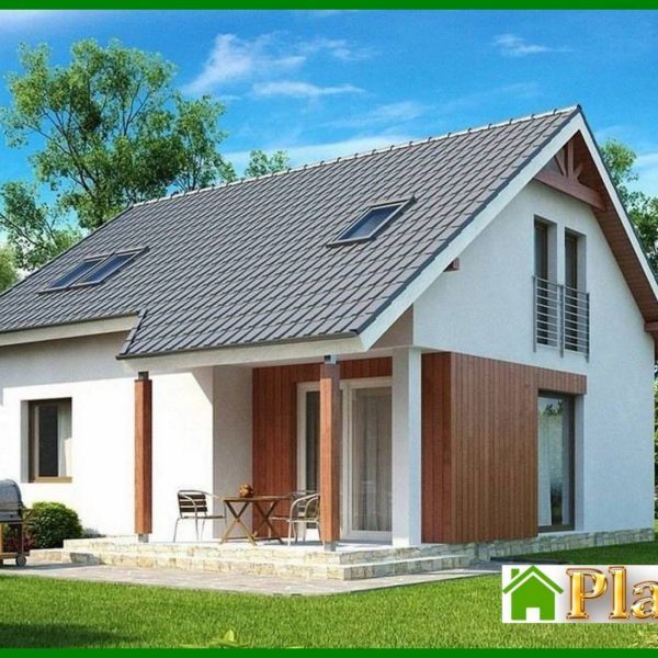 697. The project of a budget simple house with an attic