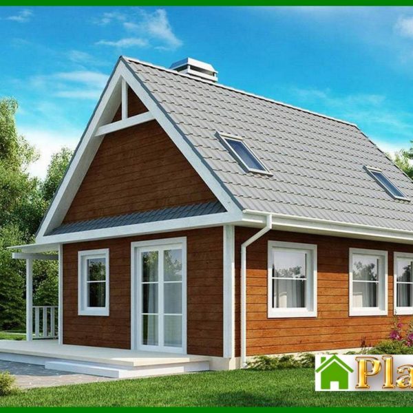 723. The project of a small country house with a front terrace