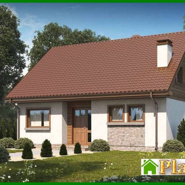 724. Project of a small eco house with an attic