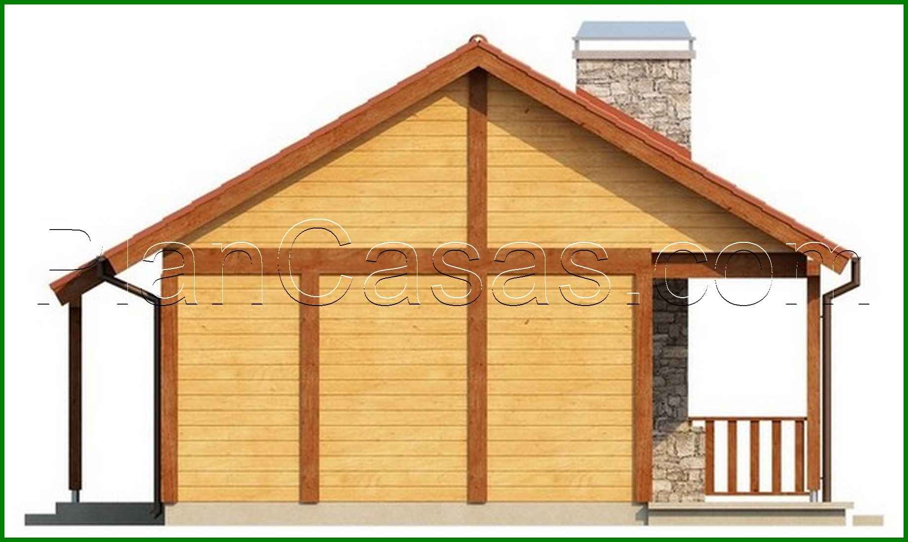 725. The project of a small budget one-story house with a wooden facade