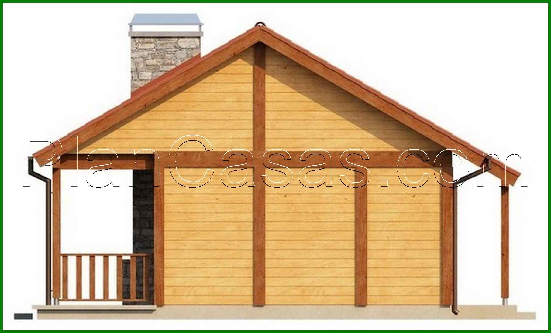 725. The project of a small budget one-story house with a wooden facade